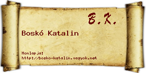 Boskó Katalin névjegykártya