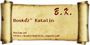 Boskó Katalin névjegykártya