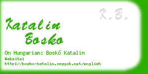 katalin bosko business card